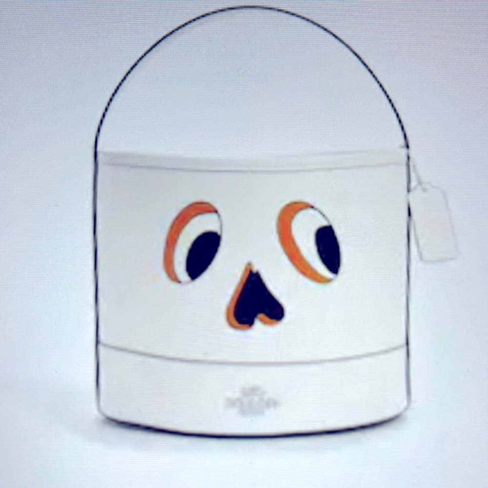 👻 COACH TRICK OR TREAT BUCKET IN SIGNATURE  CANVAS WITH HALLOWEEN SKELTON 👻